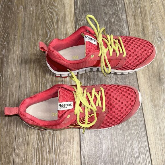 Reebok Womens US Size 7.5 Realflex Scream 2.0 V45149 Pink Yellow Running Shoes - Picture 2 of 12